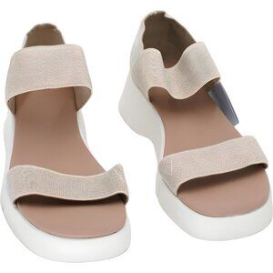 Aerosoles Freedom Low Soft Gold Elastic Strap Sandals Women's US 9M